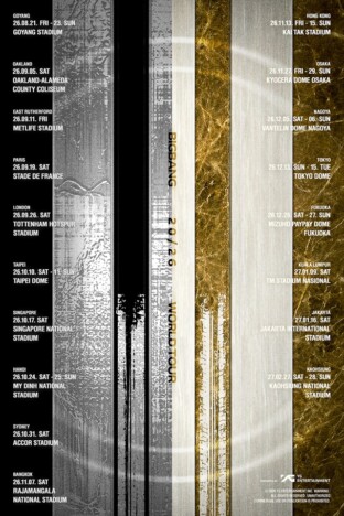 BIGBANG、約9年ぶりとなるワールドツアーの日程公開　日本公演は11月より4大ドームで開催
