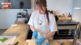 希空、本格ピザを生地から手作りの画像