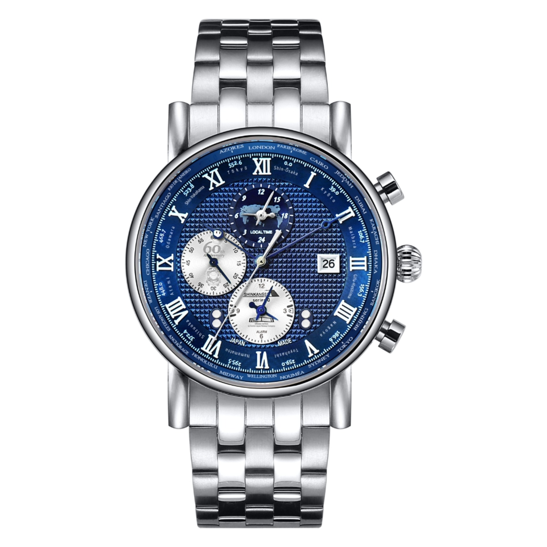 0系新幹線モチーフのGMT腕時計が販売中の画像