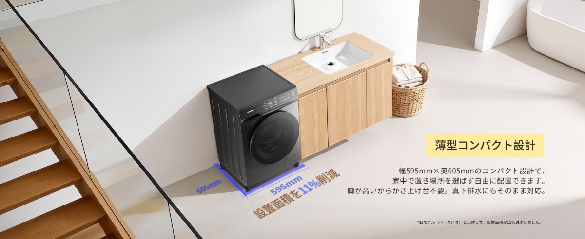 Comfeeドラム式洗濯乾燥機に新色