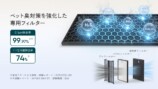 ペット臭対策を強化した専用フィルター