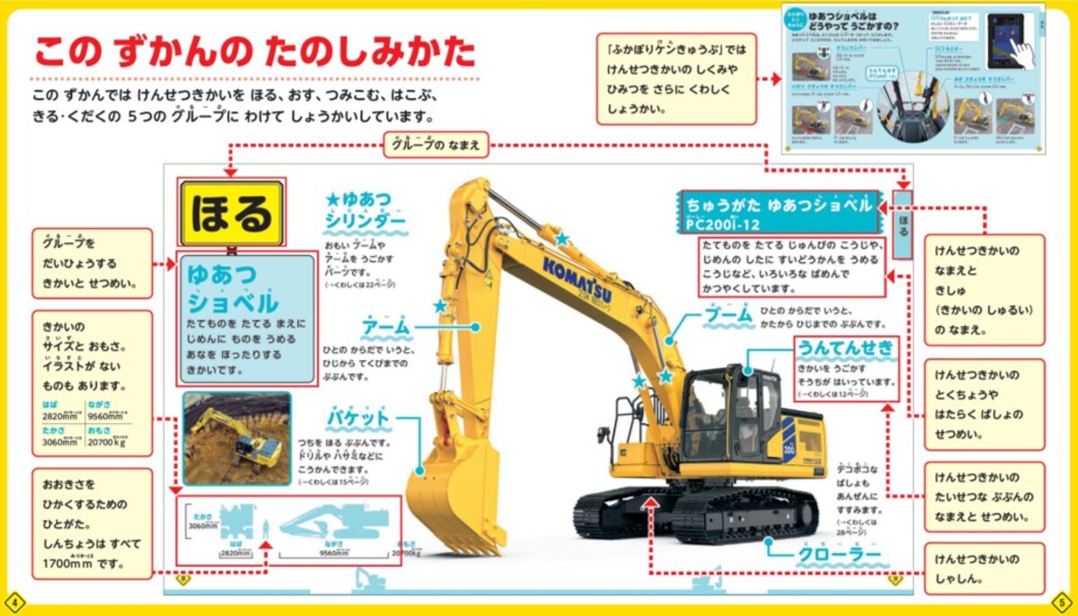 コマツの建設機械図鑑6月26日発売