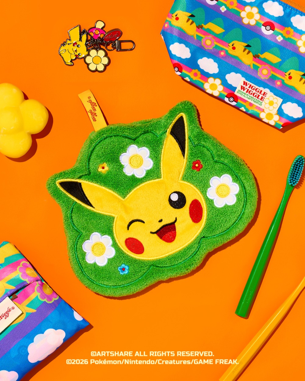 ハンドタオル2Pセット - ピカチュウ & メタモン／¥2,790