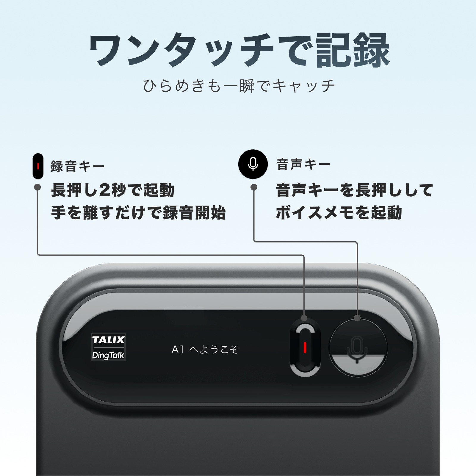 TALIX & DingTalk A1 AIボイスレコーダー