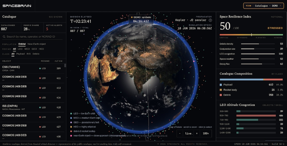スペースデータ、宇宙AI「SpaceBrain」公開の画像