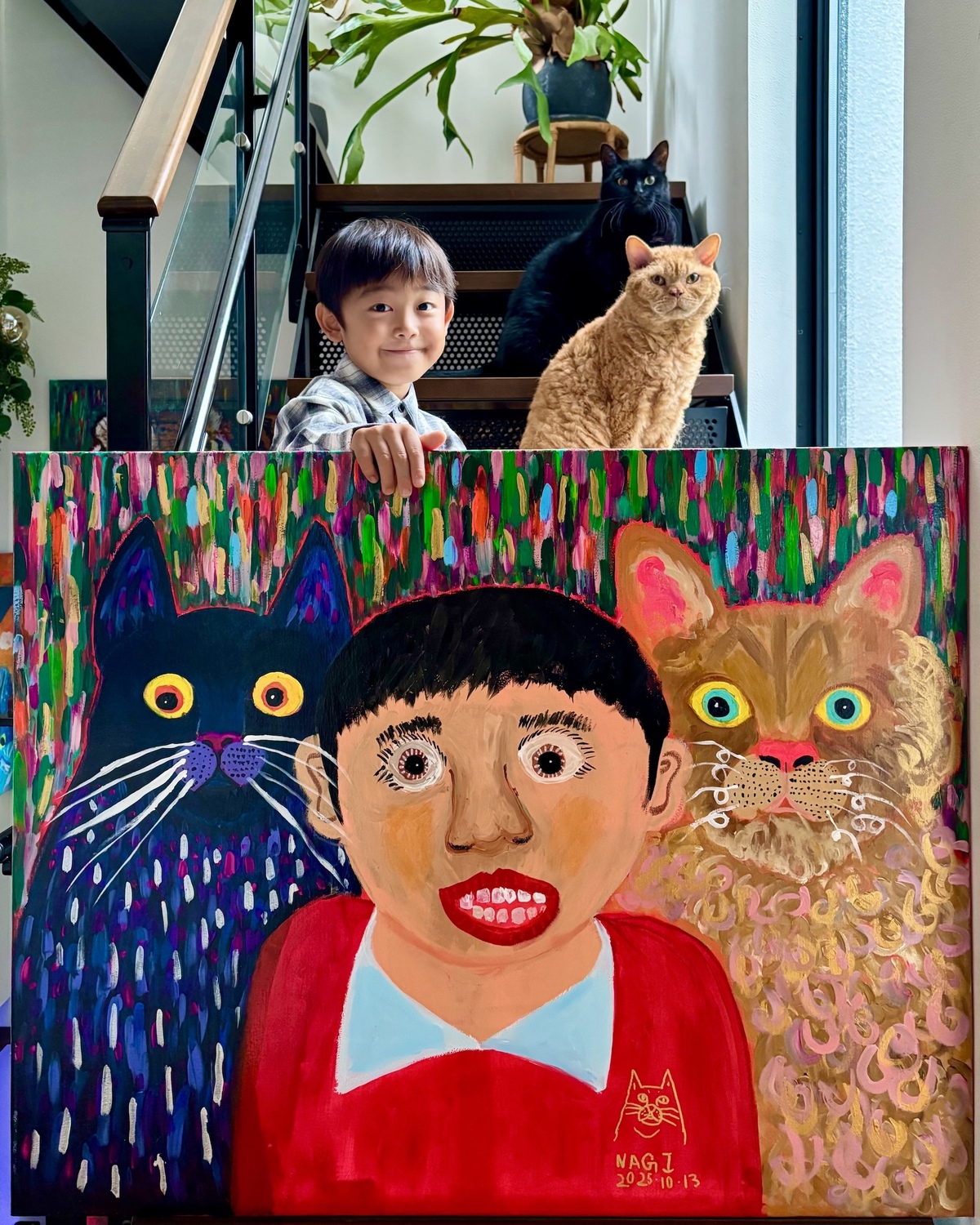 7歳のたけいなぎ初絵本『ゆめみるねこ』の画像