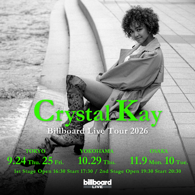 『Crystal Kay Billboard Live Tour 2026』告知画像