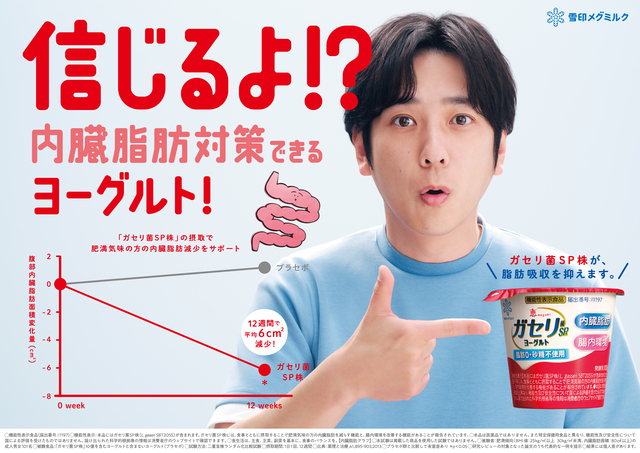 雪印メグミルク株式会社の機能性表示食品『恵 megumi ガセリ菌SP株ヨーグルト』キービジュアル