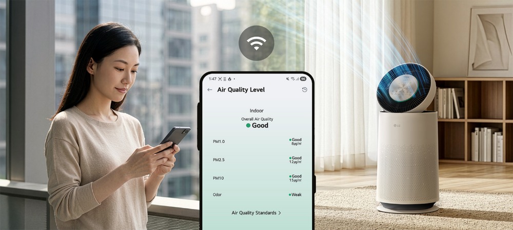 外出先でもスマートフォンでコントロール　イメージ