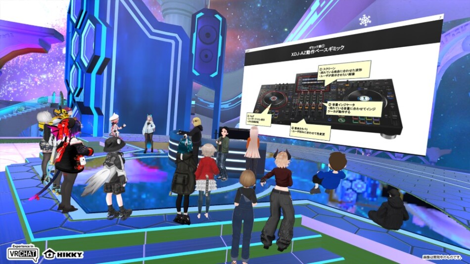 AlphaThetaとVRDJたちによるバーチャル座談会の様子