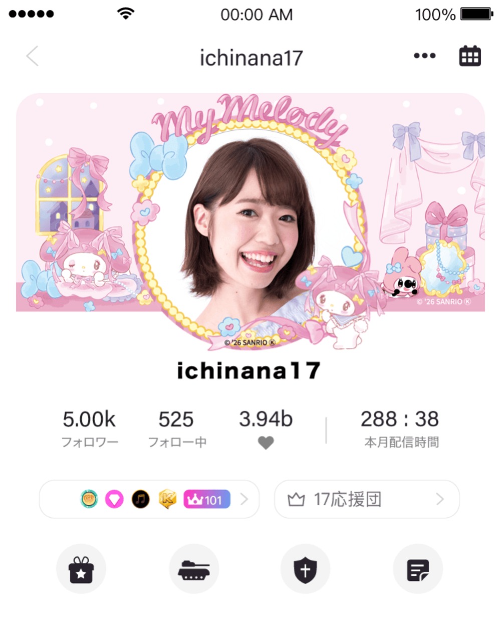 プロフィール背景（マイメロディ）