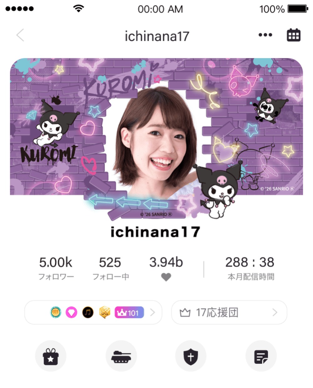 プロフィール背景（クロミ）