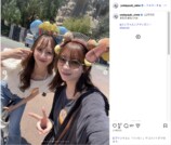 与田祐希、佐藤楓とディズニー2ショットの画像