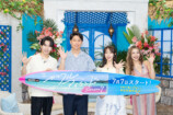 『シャッフルアイランド Season7』のMC陣。左から、鈴木福、屋敷裕政（ニューヨーク）、峯岸みなみ、ゆきぽよ