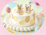 モンポケ ピカチュウ＆イーブイのパステルバースデーケーキ（直径12cm×高さ6cm）