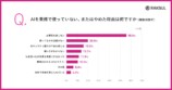 AIを業務で使っていない、またはやめた理由は何ですか