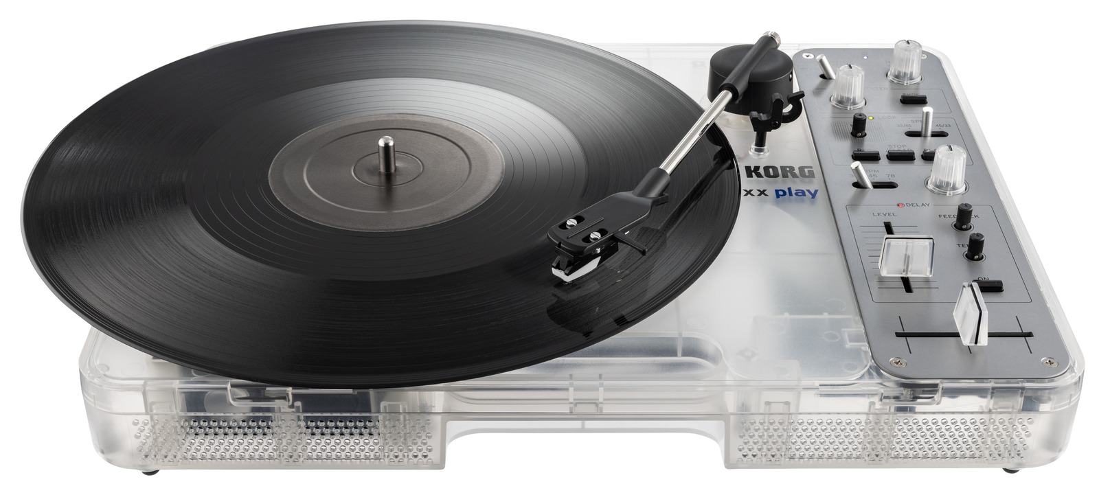 ポータブルレコードプレーヤー『handytraxx play Clear White』