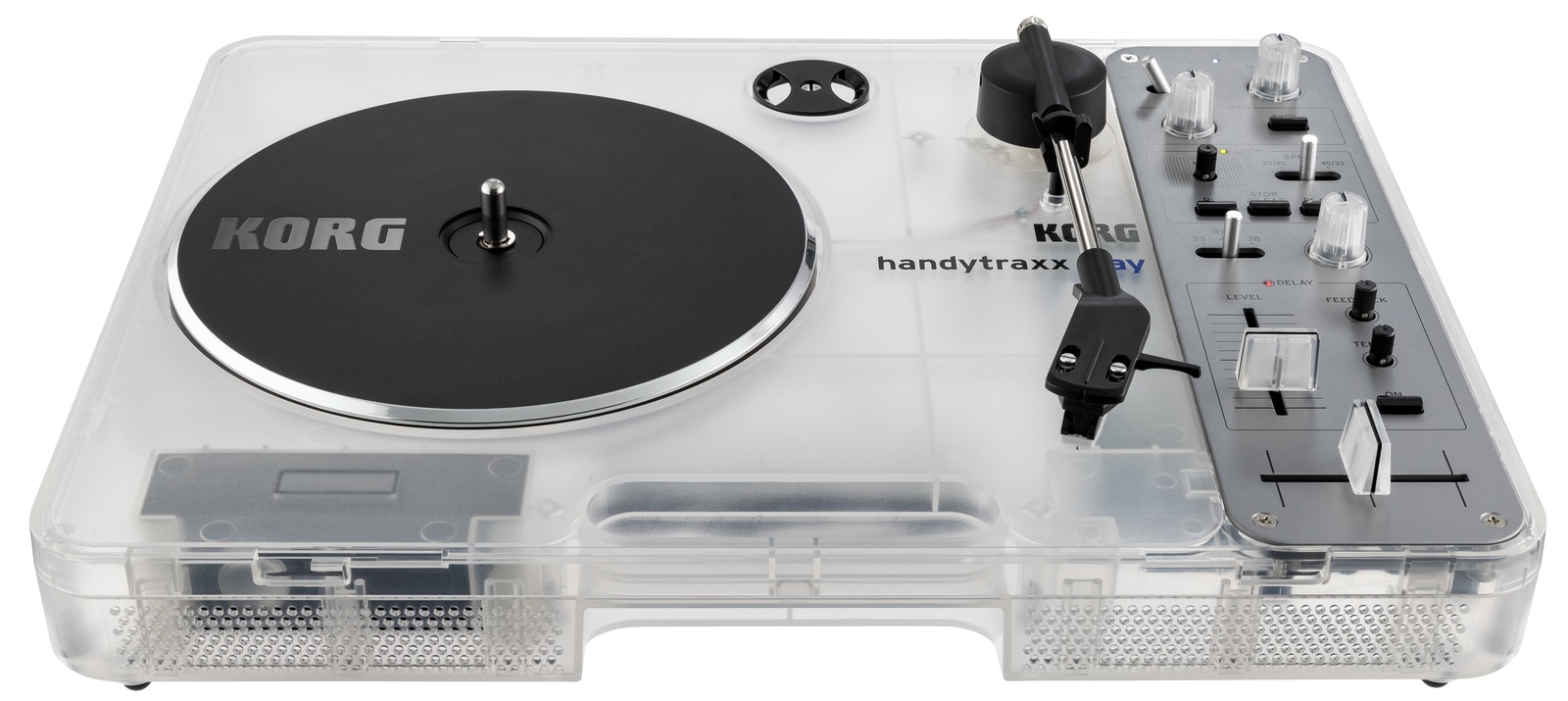 ポータブルレコードプレーヤー『handytraxx play Clear White』