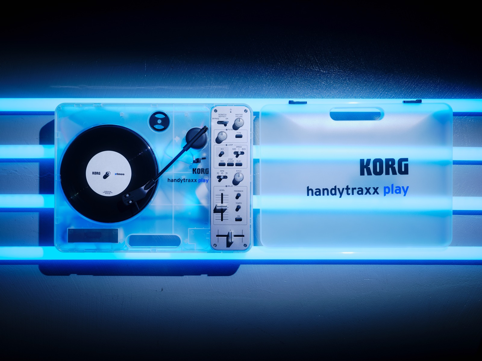 ポータブルレコードプレーヤー『handytraxx play Clear White』
