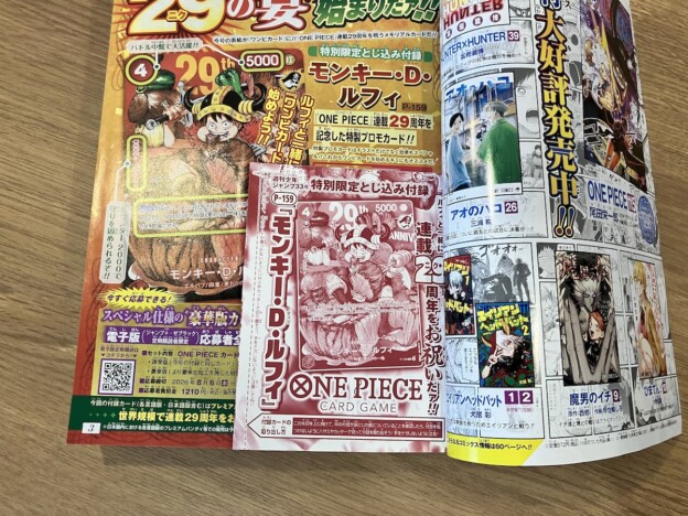 ワンピカードが1枚付属している