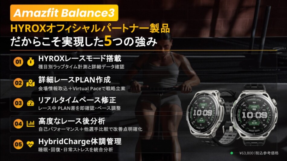 Amazfit Balance 3 特徴