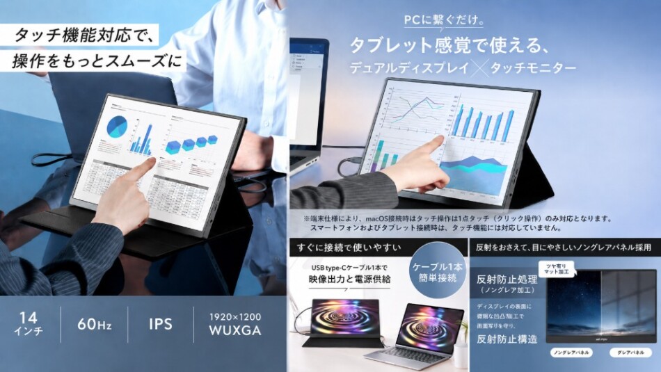 ポータブルディスプレイ14 タッチ　概要