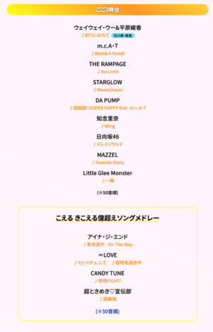 『音楽の日2026』タイムテーブル