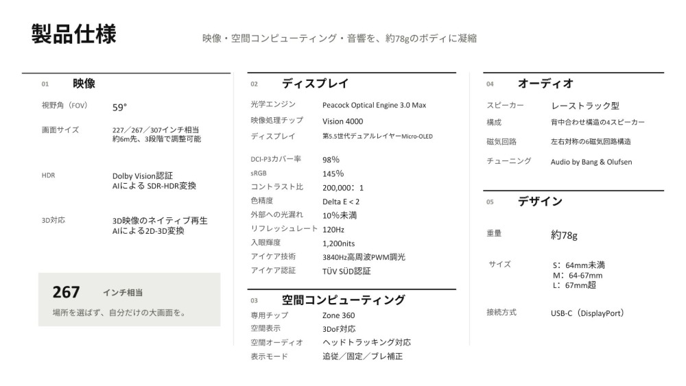 主な製品仕様