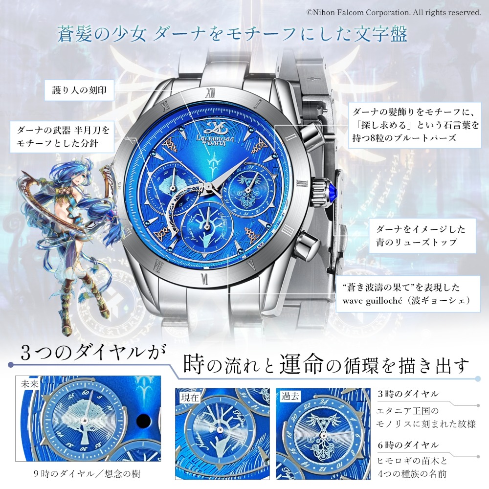 3つのダイヤルが時の流れと運命の循環を描く