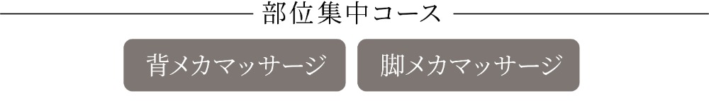 部位集中コース