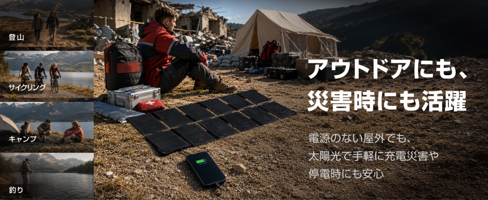 アウトドアにも、災害時にも活躍