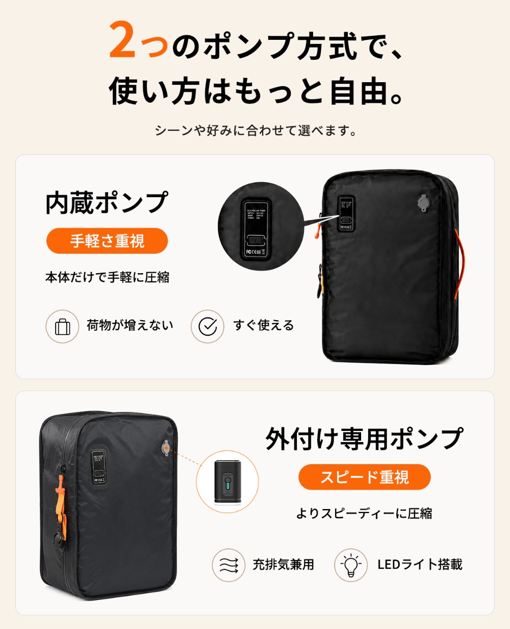2つのポンプ方式