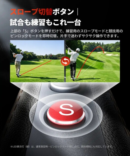 ンタッチで競技モードに切り替え