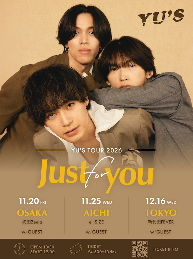 『YU'S TOUR 2026 “Just for you”』告知画像