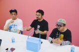 クリエイティブディレクター 星野一幸氏、サイエンスコレクティブ「LOM BABY」青木寛和氏、浪岡拓也氏（撮影＝林直幸）