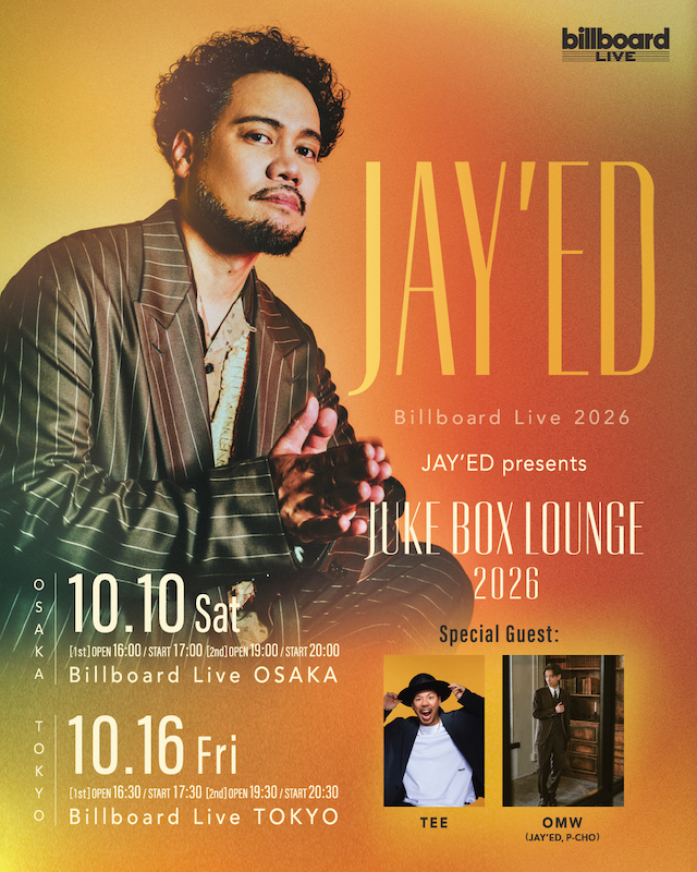 『JAY'ED Billboard Live 2026』告知画像