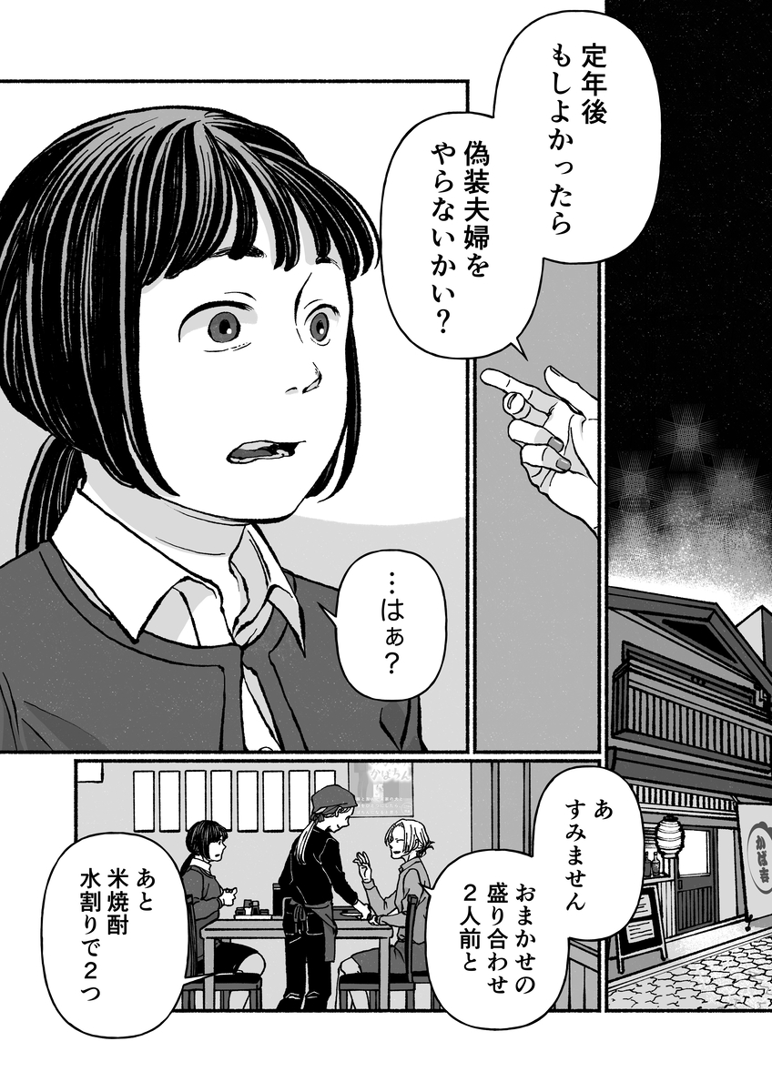 【漫画】同姓の同性と偽装夫婦の画像