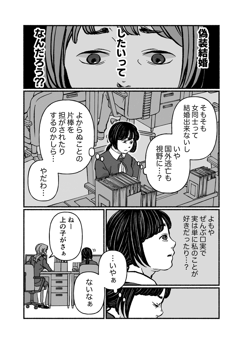【漫画】同姓の同性と偽装夫婦の画像