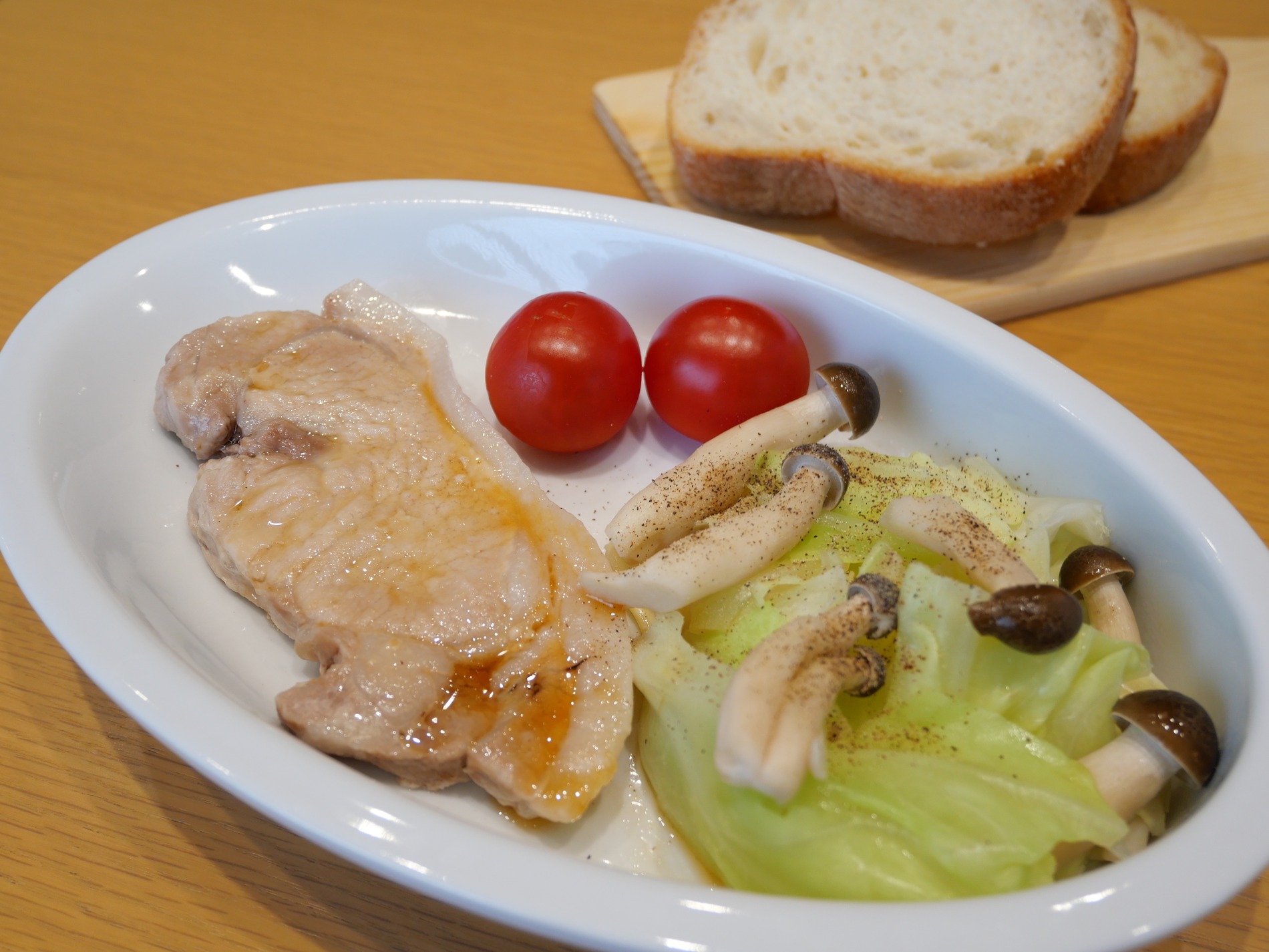 盛り付けた様子