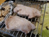 調理した豚肉