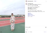 原菜乃華、“花柄の浴衣”で花火大会にの画像
