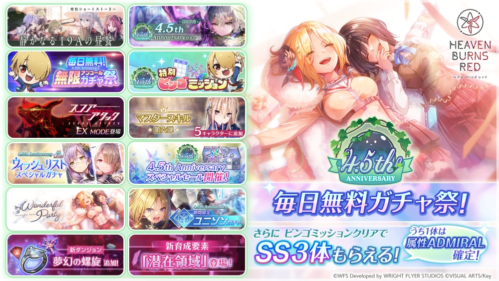 4.5th Anniversary！ゲーム内キャンペーン