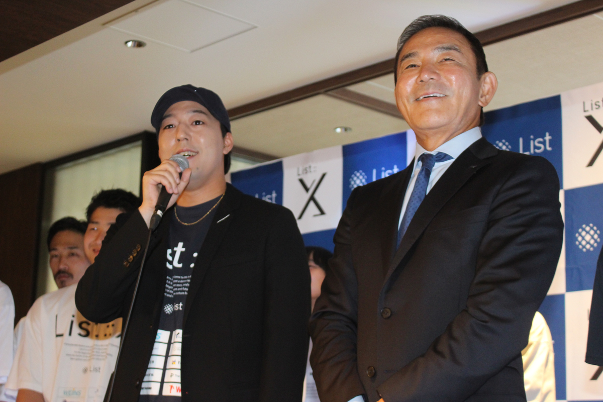 世界(EXILE/FANTASTICS)、リストグループ代表取締役社長・北見尚之(撮影=渡辺彰浩)