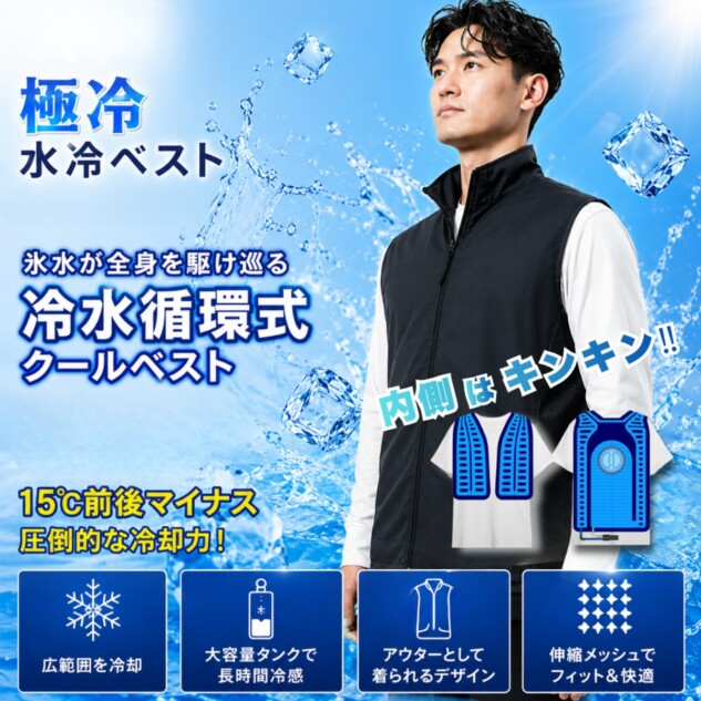 “着る氷水”水冷服をアウトドア119が発売