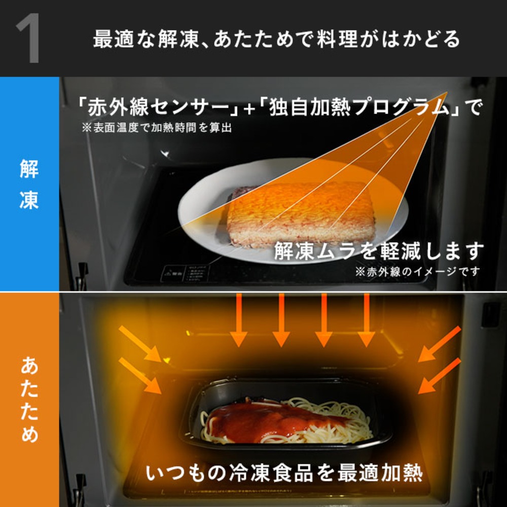 「赤外線センサー」+「独自加熱プログラム」