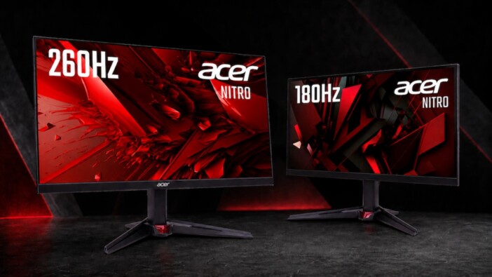Acerが最大260Hz対応のIPSパネル採用フルHDゲーミングモニター4機種を発売