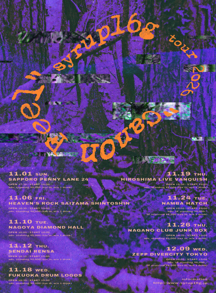 『syrup16g Tour 2026 “Canon Feel”』フライヤー
