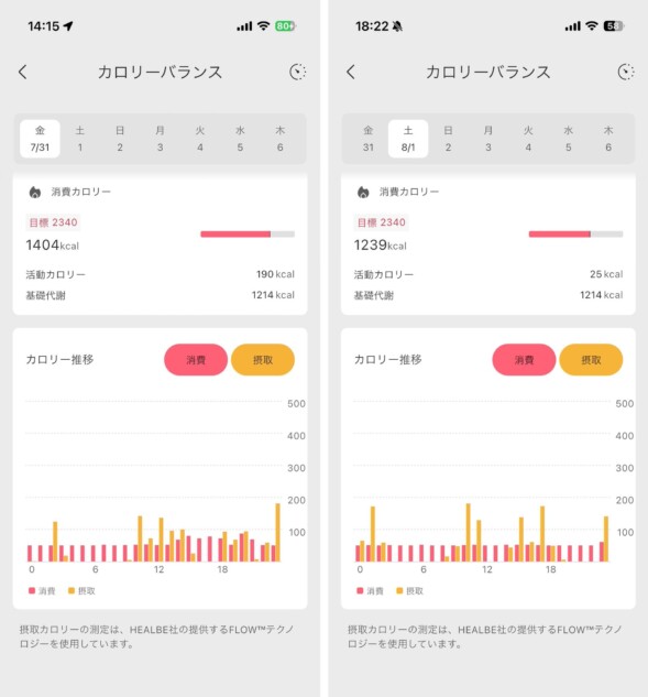 アプリに表示されている画面