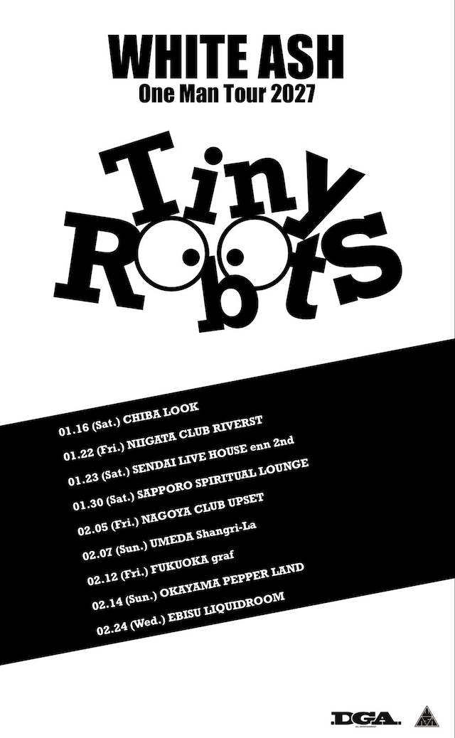 『WHITE ASH One Man Tour 2027 “Tiny Robots”』告知画像