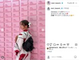 森香澄、赤い花柄浴衣でイベント満喫の画像